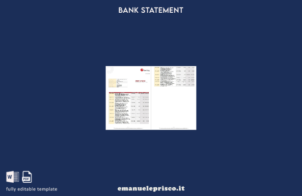 modello word di estratto conto bancario in sterline della Nigeria in stile verif